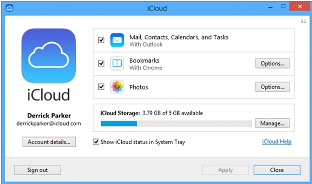 apple client for mac to syn icloud